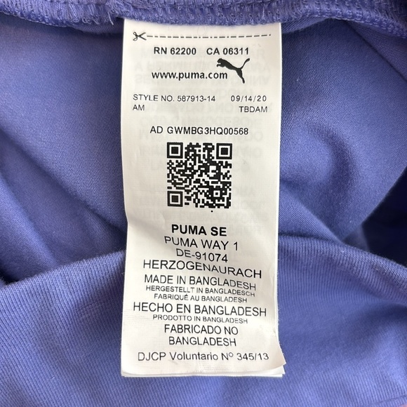 Puma Womens Colorblock Tight Fit Leggings Women’s Size XS Hazy Blue Purple NWT! - Picture 9 of 11